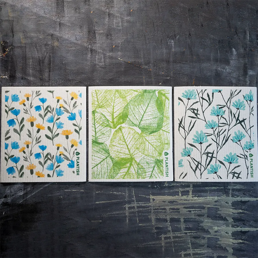 Herbaceous Beds - Set of 3 Swedish Sponge Cloths