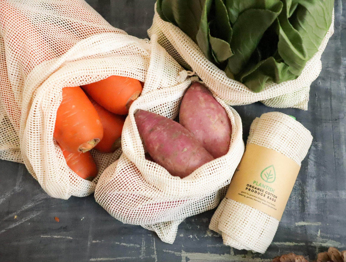 Set of 3 Organic Cotton Produce Bags